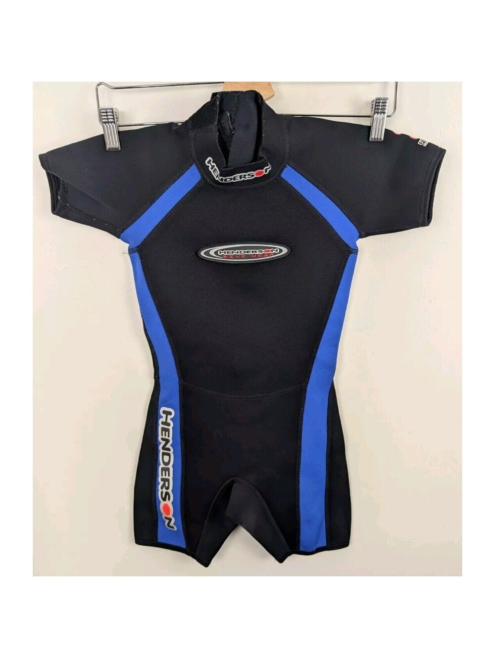 Henderson Dive Wear 2mm Wet Suit Youth Size 6 Black Blue Shorts Diving Kids